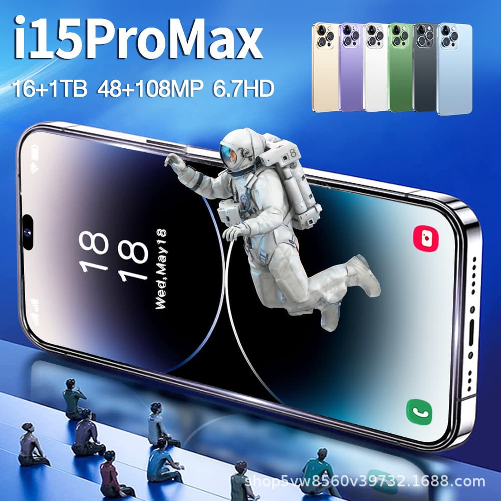 New cross-border i15ProMax smart 6.7-inch large screen mobile phone, source factory direct shipping, TK can drop shipping available, Temu