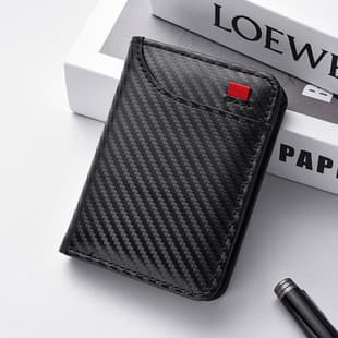 Business Carbon Fiber Texture Vertical Men's Wallet, Export Dollar Bill Holder, Card Case, Multi-Card Slot