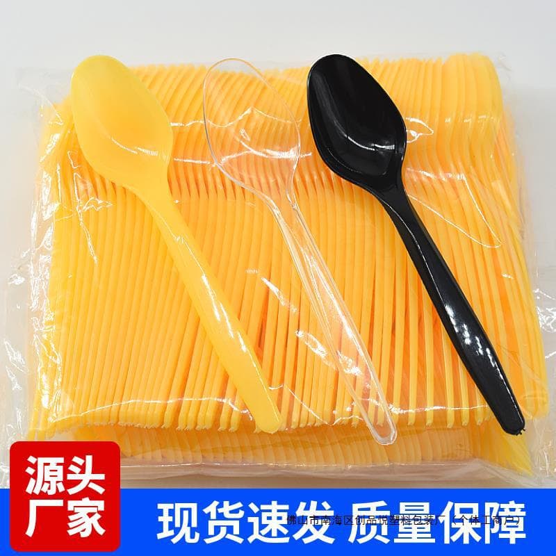 Small Transparent Plastic Spoons for Takeout, Fast Food, Desserts, Ice Cream, Porridge, Soup – Free Shipping