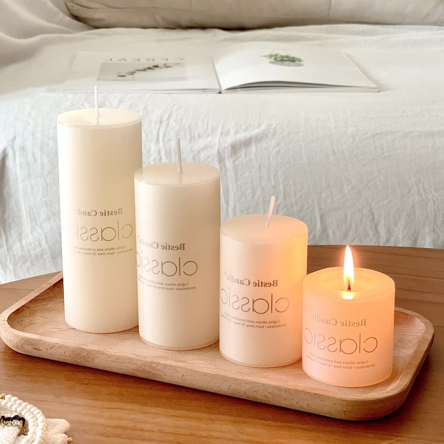 Cross-border Cylindrical Candle, Smokeless, Odorless, Wedding, Birthday, Romantic Ambiance Decorative Ornament, Hotel Church Candle, Drop Shipping