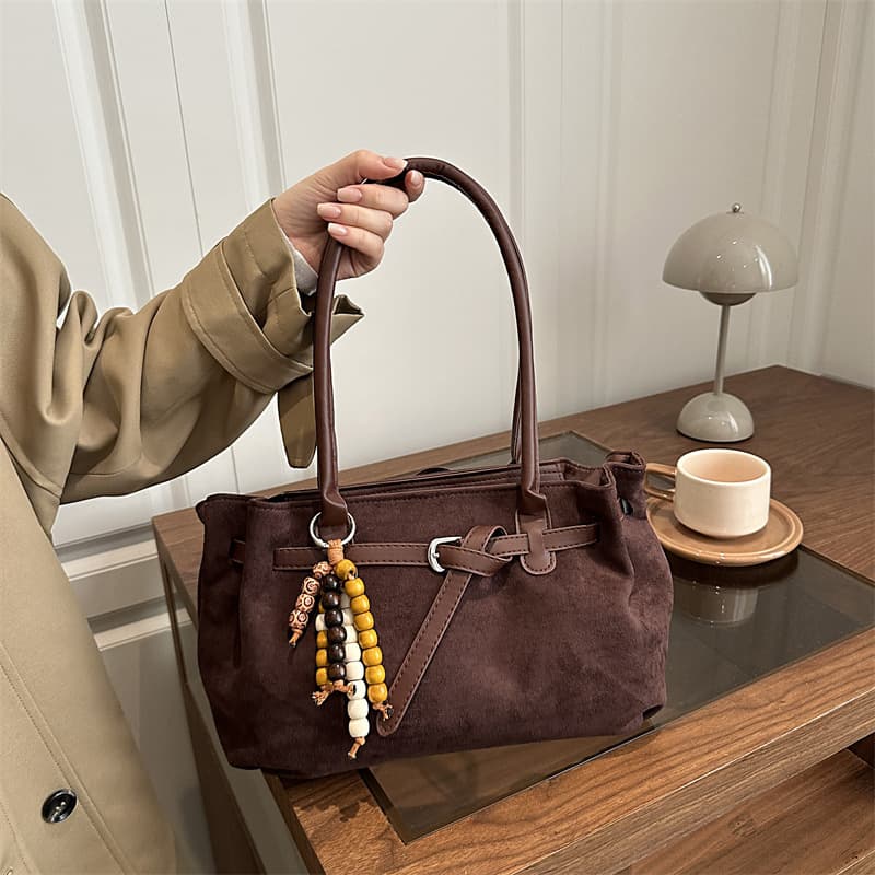 2026 Summer New Korean Retro Niche Handbag Large Capacity Commuter Simple Shoulder Underarm Bag Tote