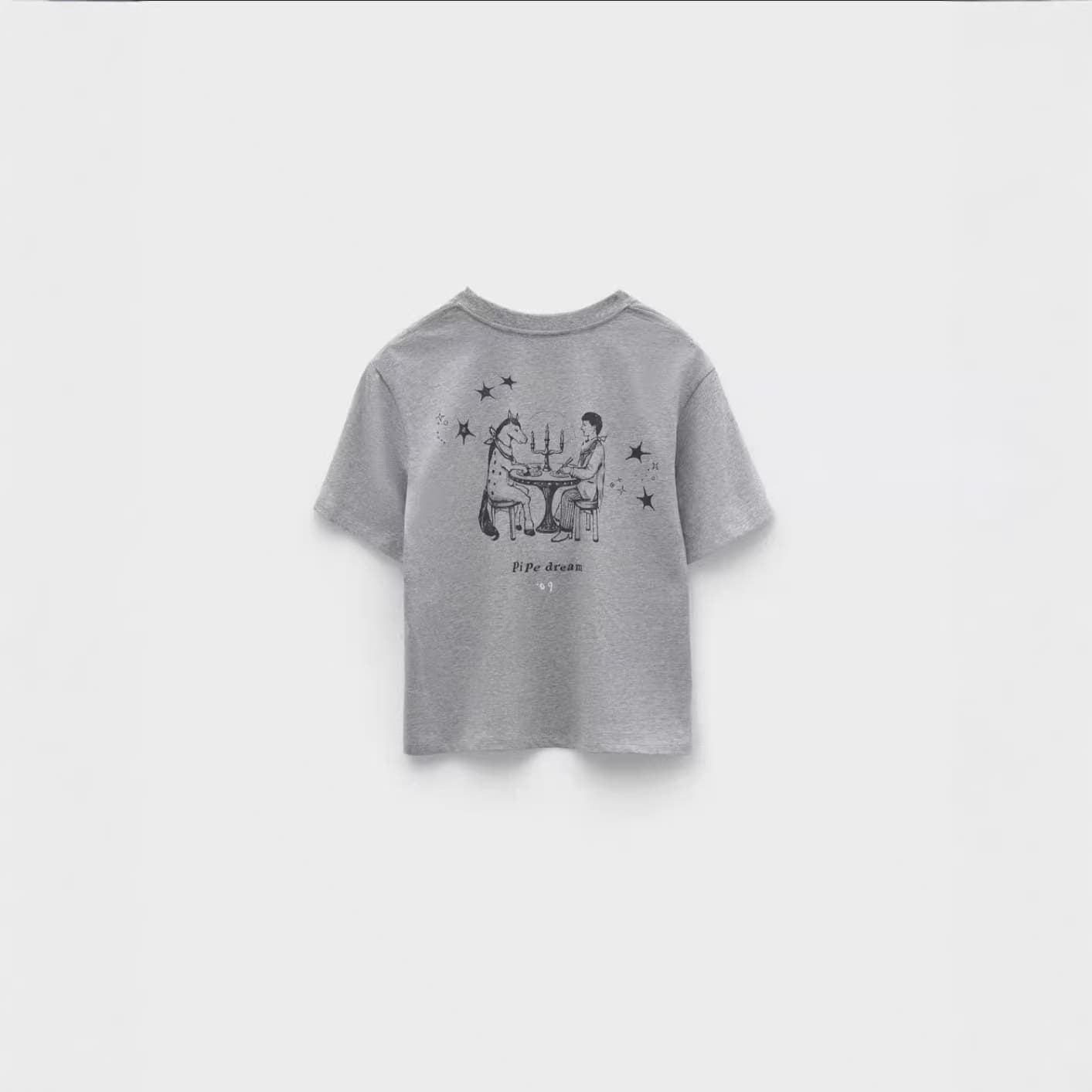 YB 2026 Early Spring LOW New Classic Small Logo on Chest and Small Horse Print on Back Slim Fit Short Sleeve T-Shirt for Women
