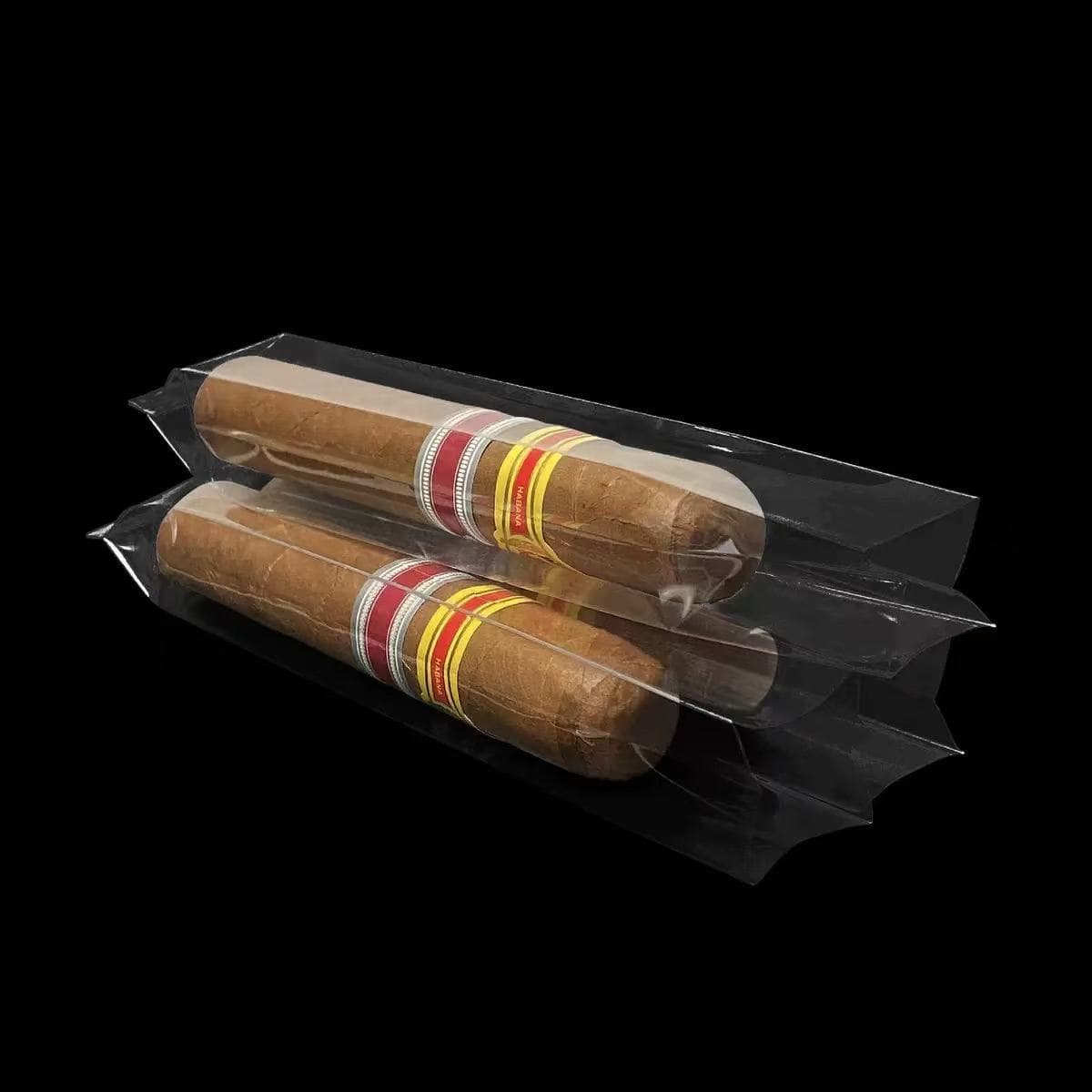 OPP heat-sealed bags for single-cigar packs, cigar moisture-proof bags, custom cigar bag printing, direct from the manufacturer.