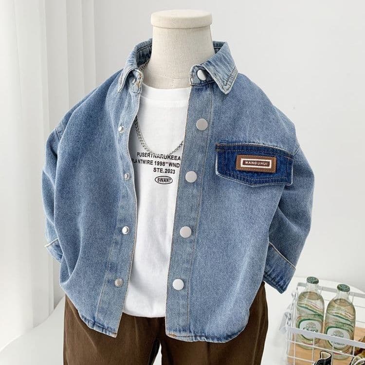 Boys' Denim Shirt 2025 New, Children's Spring/Autumn Versatile Stylish Small Kids Korean Style Casual Thin Long-Sleeve Jacket
