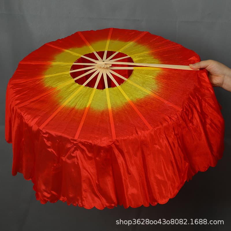 Weishan Lake Round Fan 360-degree Rain Flower Dance Fan, Double-sided Classical Dance Fan Prop