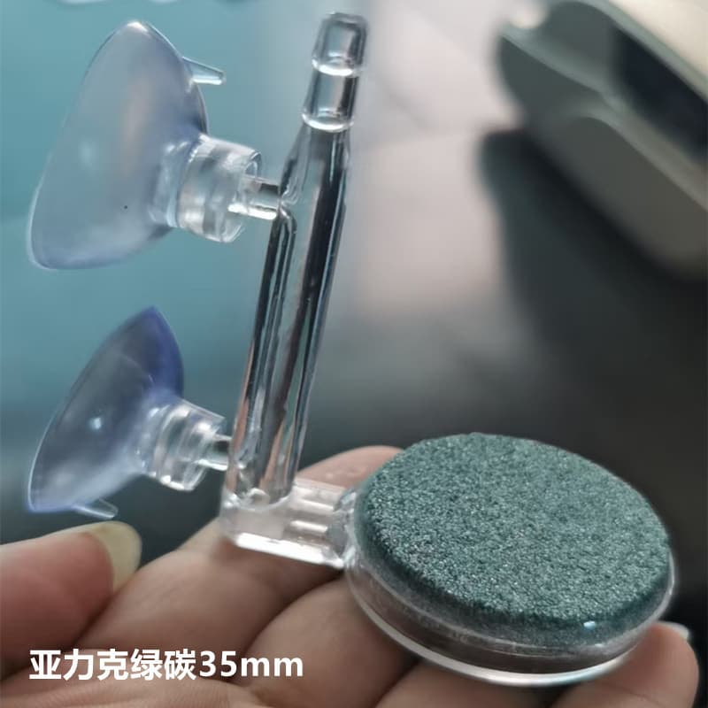 Factory direct sales of low-pressure nano air bubble discs for aquariums, oxygen-enriching acrylic green nano air discs, atomizing air discs.