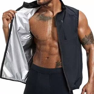Sweat Vest for Men Cross-border Plus Size Body Shaper Training Running Fitness Sauna Suit Slimming Vest