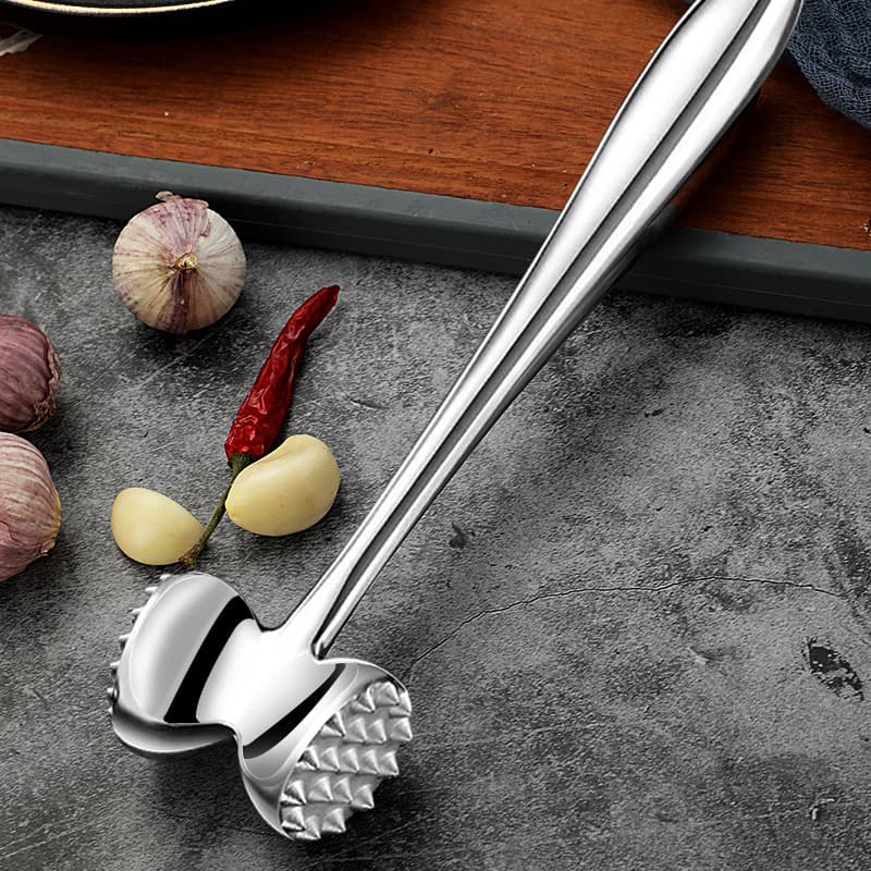 Island Brand 304 Stainless Steel Meat Tenderizer Dual-Sided Thickened Hammer for Steak and Pork Tendon Breaking