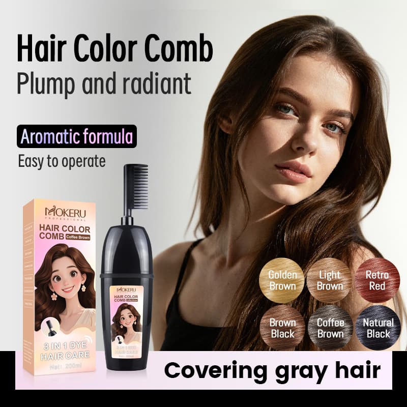 Mokeru Easy Comb Cartoon Bubble Hair Dye Plant-Based Hair Color One-Comb Dye Clear Water One-Comb Color Cross-Border