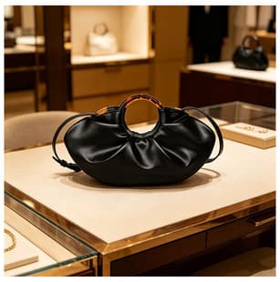New Cross-Border Cloud Bag Pleated Acrylic Ring Light Luxury Handbag Women's Fashion Versatile Crossbody Bag