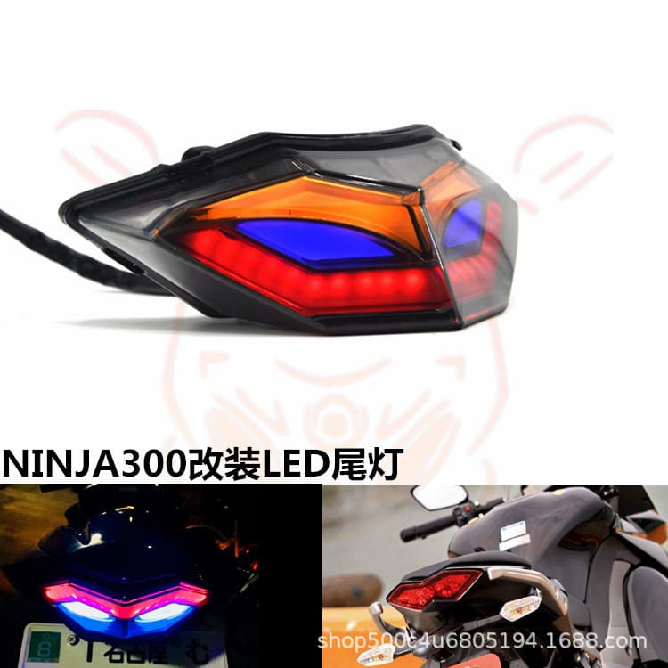 KAWASAKI Ninja 300/250/250R Z250 Brake Light Modification Tail Light Turn Signal