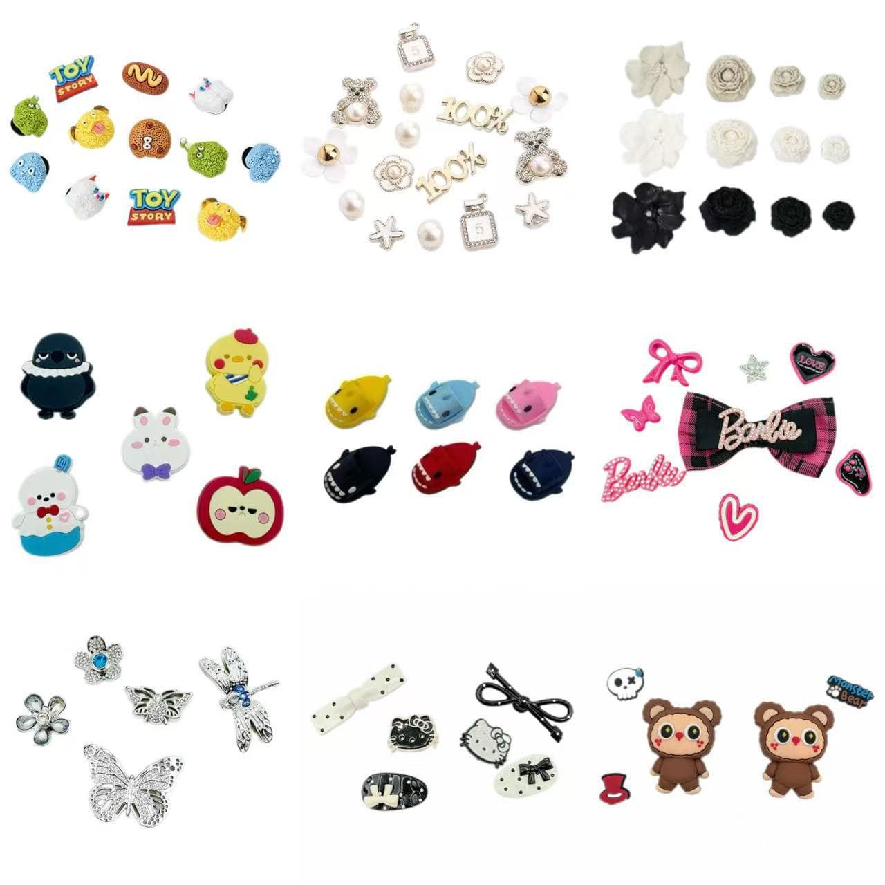 DIY Butterfly Rhinestone Drip Molding Croc Shoe Charms for Clog Shoes, Shoe Surface Decoration, Shoe Buckle Clips, Cross Shoe Flowers