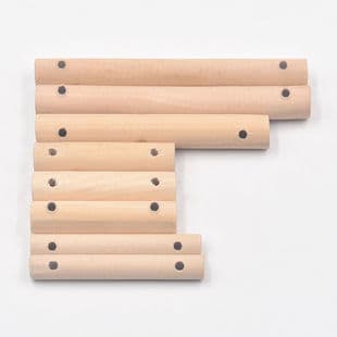 DIY Parrot Ladder Sticks, Bird Toy Accessories, Hanging Bridge Swing, Pet Climbing Ladder, Natural Round Wooden Sticks, Small Wood Rods