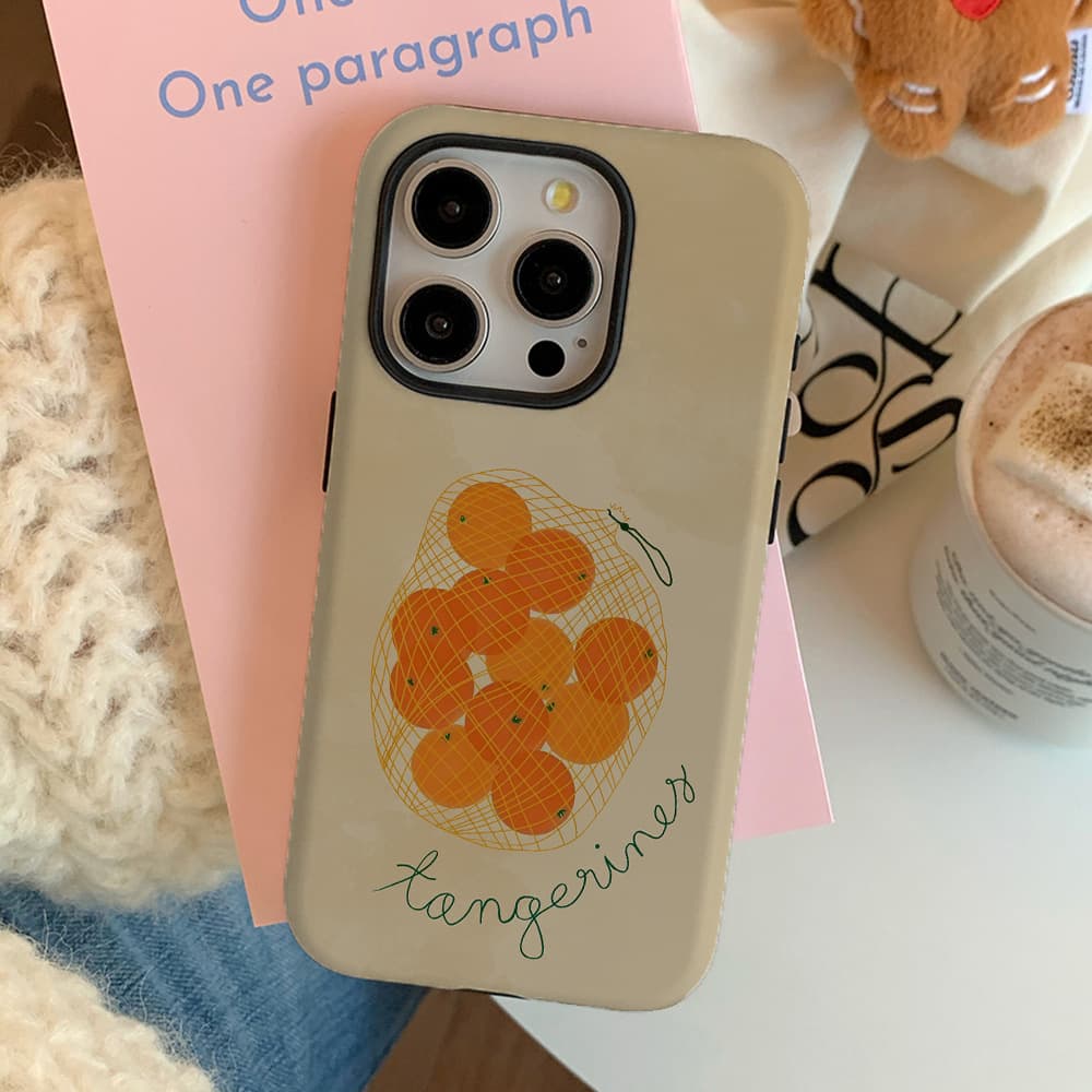 A Bag of Oranges Film Magnetic 2-in-1 Compatible with Apple 16 Pro Phone Case 15/14/13/12 Soft Shell Hard Shell