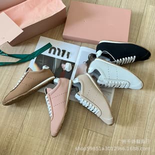 High Version Genuine Leather Retro Black Agam Sneakers Women's New Versatile Flat Casual German Training Shoes Sports Shoes Board Shoes