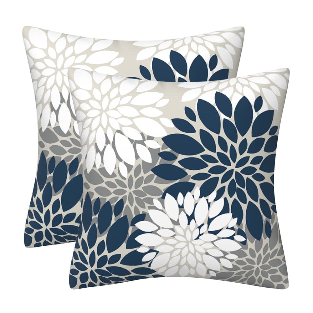 Minimalist Geometric Floral Decorative Cushion for Home Sofa, Amazon Living Room Dahlia Throw Pillow Cover, Outdoor Pillow Case