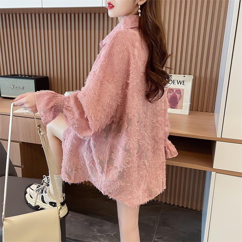 Chanel-style Light Luxury Long-sleeve Shirt Jacket for Women, New Summer Breathable Thin Chiffon Sun Protection Cardigan