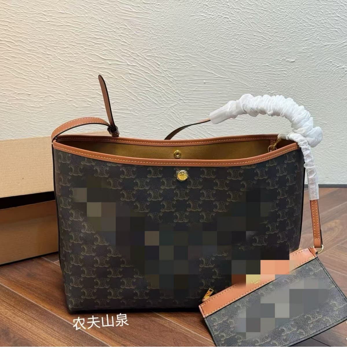 2025 Summer New Arc de Triomphe Patchwork Tote Bag for Work Commute Large Capacity Single Shoulder Bag Fashion Underarm Bag