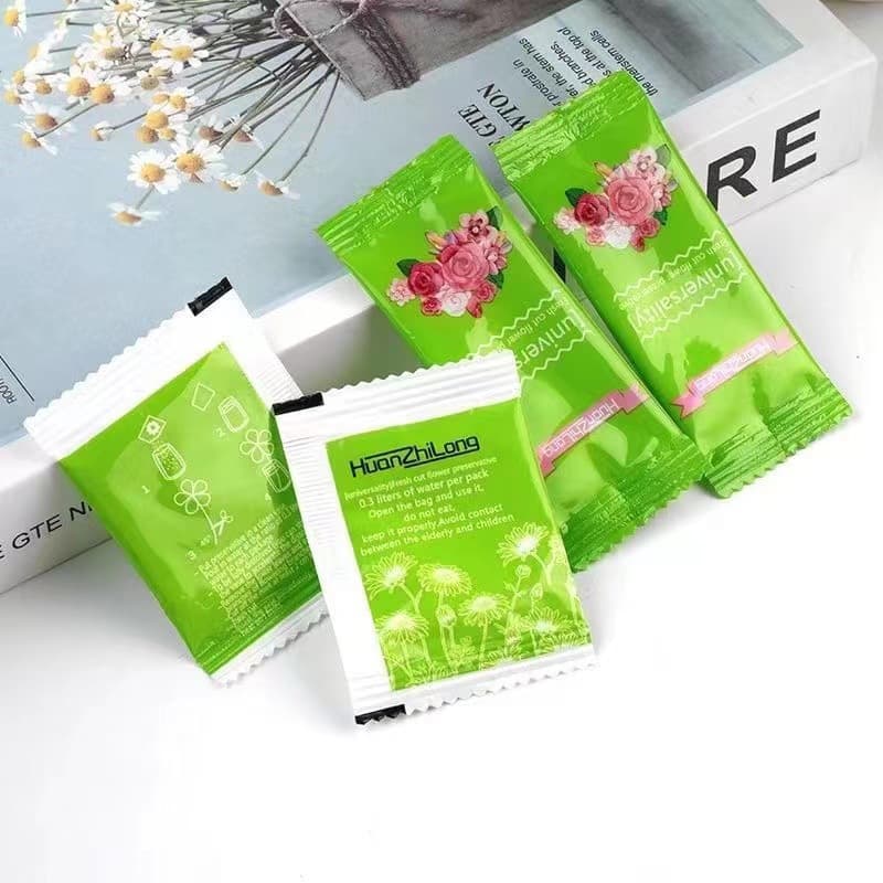 Flower preservative nutrient solution small bags, florist to extend flowering period, lily bouquet delivery, hydroponics, water replenishment, extended flowering period