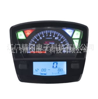 Exported motorcycle EX5 instrument panel modified with LCD odometer and tachometer with 7 colors switchable.