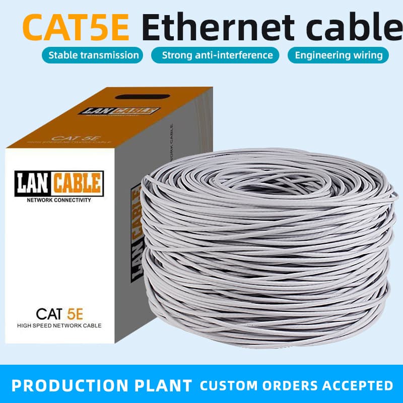 CAT5E UTP Category 5e network cable oxygen-free copper twisted pair Network cable engineering network cable foreign trade