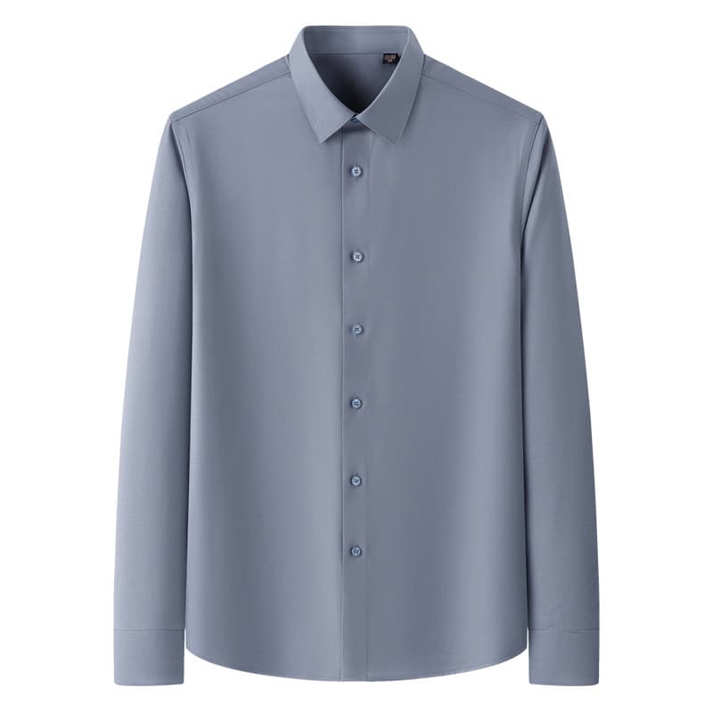 2026 New Satin Silk Shirt Men's Long Sleeve Cool-Feeling Wrinkle-Free Business Casual Men's Clothing Short Sleeve Shirt Men
