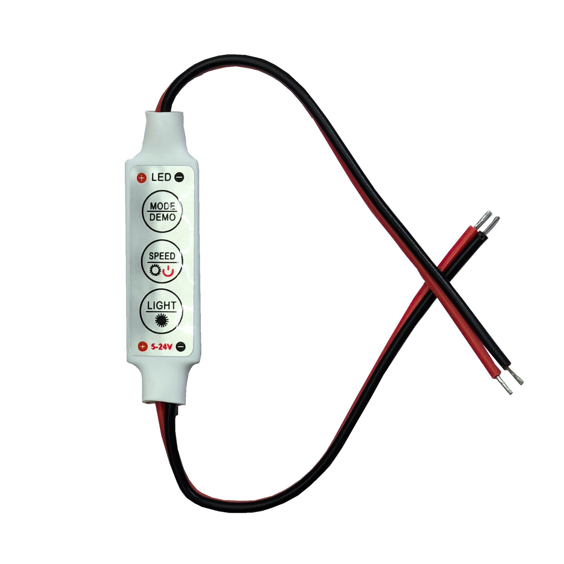 3-button mini monochrome strobe controller led light strip light with light string manual online dimmer 5-24V