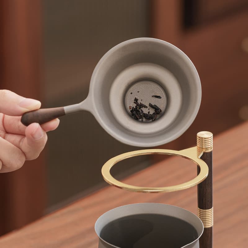 ✅ 2025 New Pure Titanium Small Green Orange Tea Brewing Pot with Integrated Fairness Cup and Tea Strainer for Pouring and Separating Tea