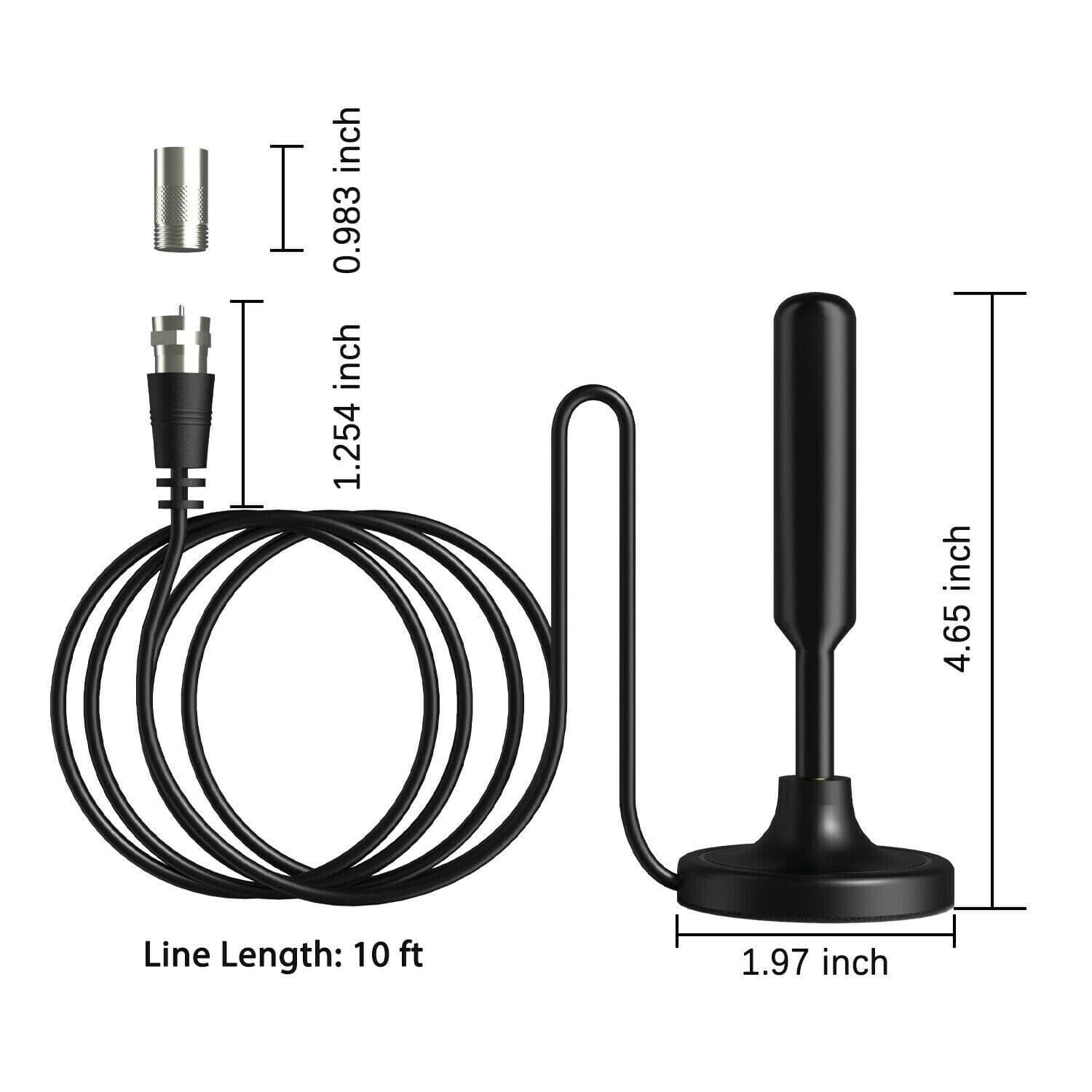 Cross-Border Popular TV Antenna UHF/VHF Indoor High-Definition Digital Terrestrial DVB-T2 Antenna Receiver