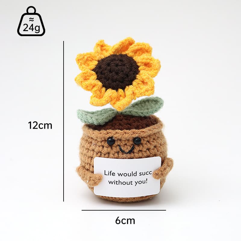 Amazon Cross-border New Product: Yarn Fruit Dolls, Plant and Vegetable Cute Handmade Crochet Ornaments, Positive Energy Cards