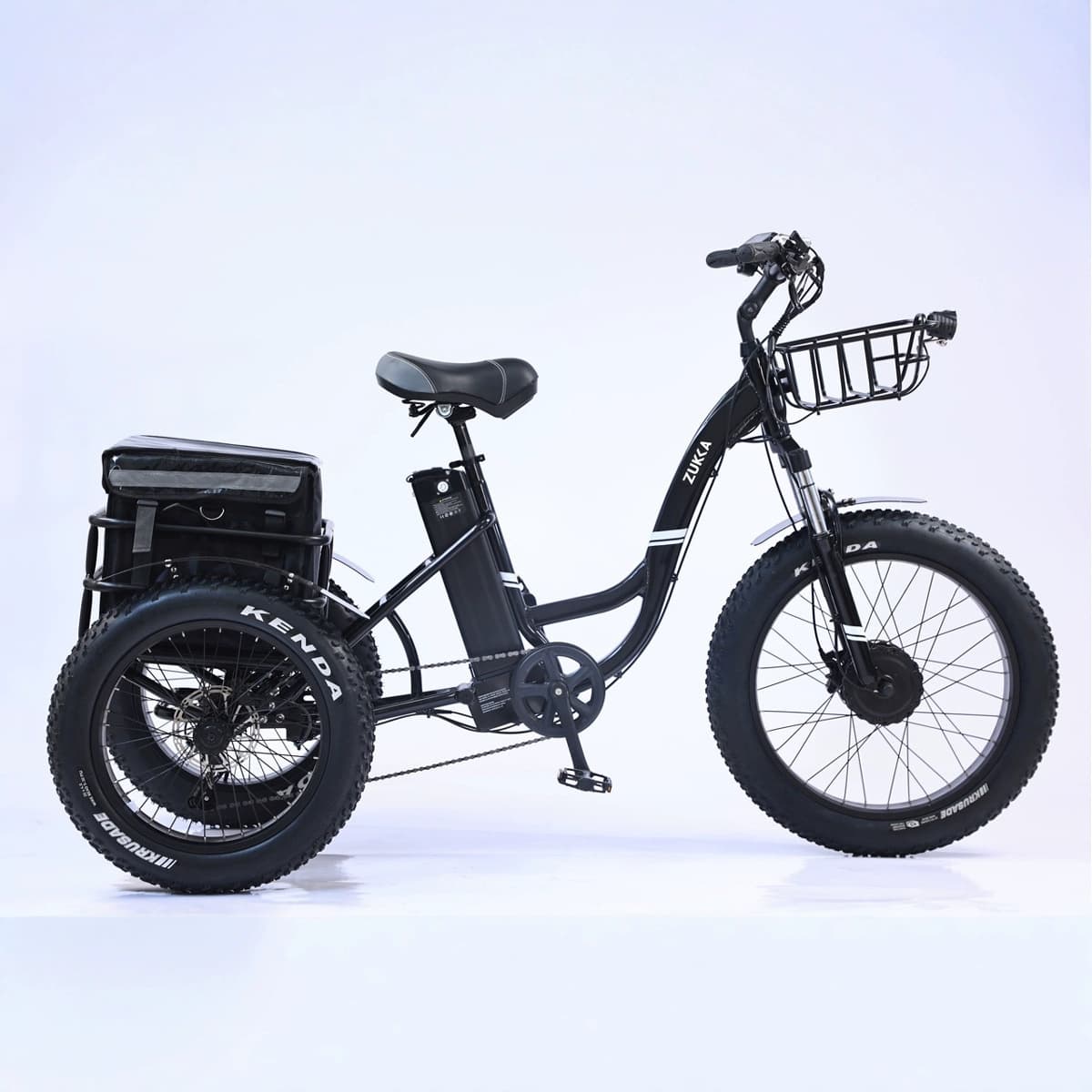 2025 Fat Tire 20-inch Lithium Electric Tricycle with Snow Tires, Pedal Assist, Wide Tires, Disc Brake