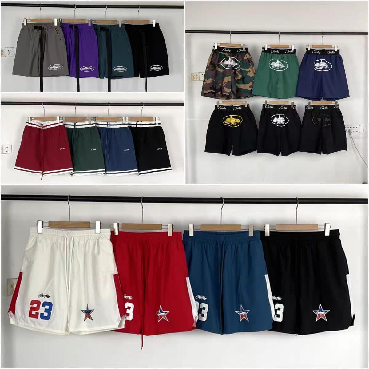 Cross-border wholesale classic Alcatraz letter logo shorts, fashionable men and women's loose sports woven casual trousers