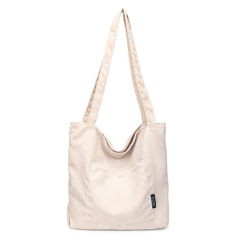 Women's High-End Korean Lazy Style 2025 Corduroy Shoulder Bag Tote Bag Light Luxury