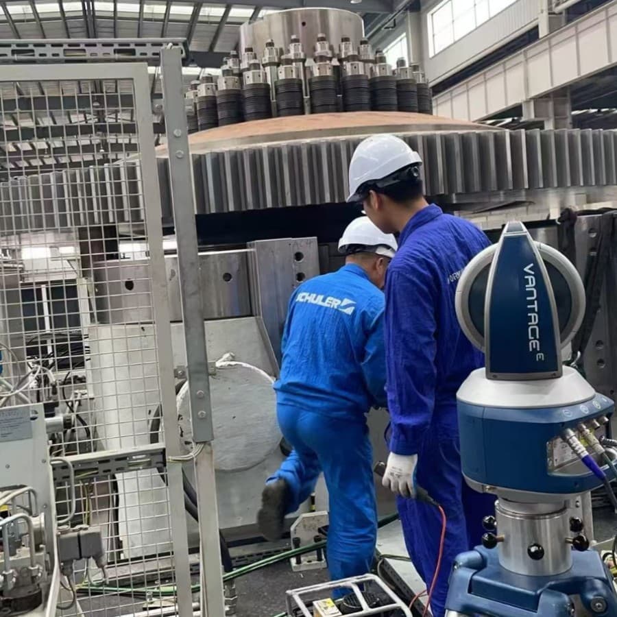 Ma'anshan Steel Plant Rolling Mill Housing Laser Repair, Laser Tracker On-site Inspection Service