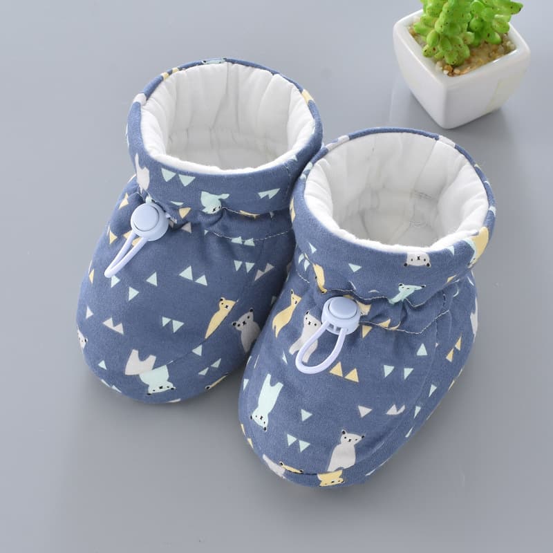 Autumn and Winter Baby Shoes Soft Sole Socks for Boys and Girls Newborn Foot Protection 0-1 Year Old Learning to Walk 3-6 Months Non-Shedding Fabric