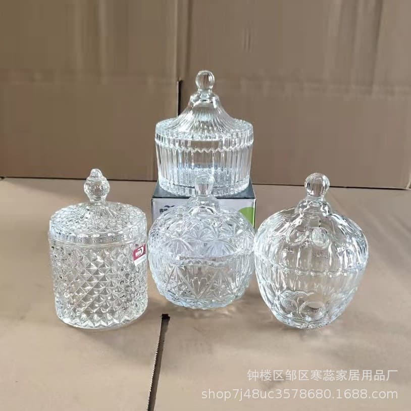 Glass candle holder, candy jar, glass yurt, scented candle cup, candle cup, homemade diy candle material