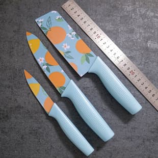 Stainless Steel Knife Set 3-Piece Fruit Knife Set Slicing Knife Kitchen Knife