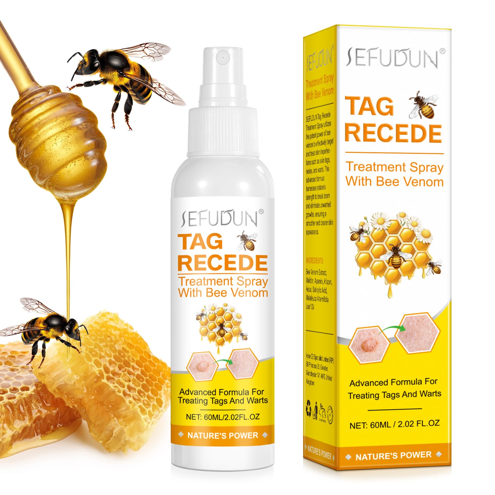 Cross-Border Sefudun Bee Venom Wart Spray 60ml