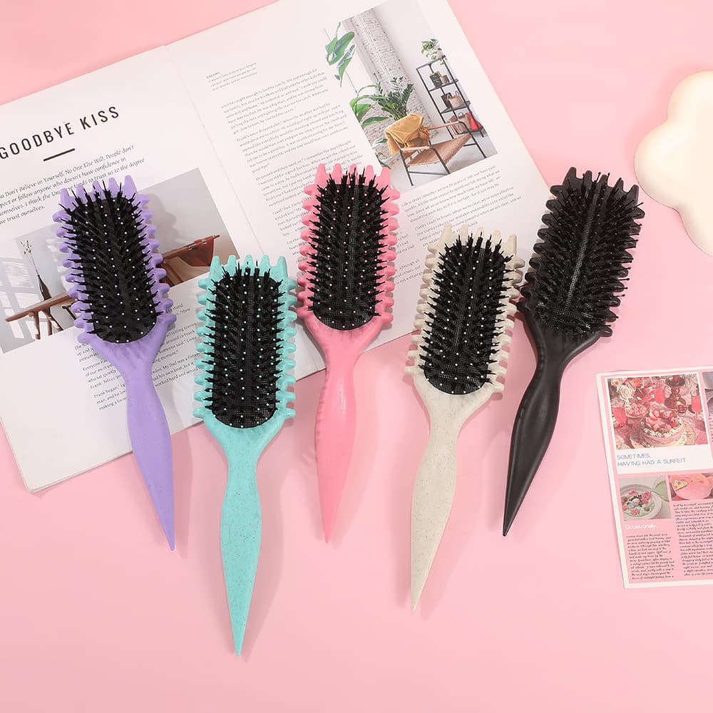 Cross-border Special Air Cushion Comb Bounce Comb Styling Curl Massage Comb Straw Curl Comb Volumizing Scalp Hair Comb