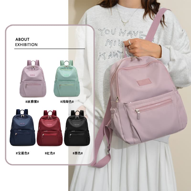 Fashionable New Oxford Cloth Casual Backpack, Trendy Canvas School Bag, Large Capacity Waterproof Student Backpack