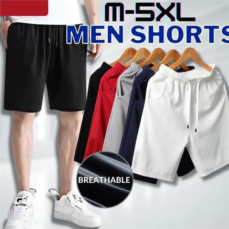 Shorts Sports Casual 5-Inch Shorts Ultra-Thin Ice Silk Shorts Black Pockets Stretch Breathable Quick-Dry Shorts Cross-Border