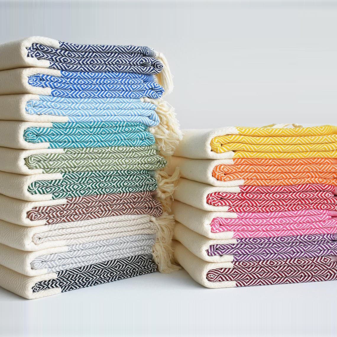 Woven Jacquard Polyester-Cotton Solid Bath Towel Wholesale Turkish Beach Blanket Cotton-Linen Blanket Towel Blanket Turkish Blanket