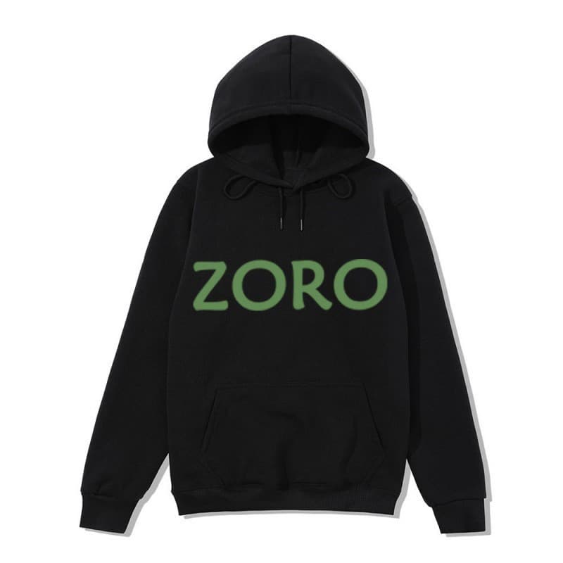 Unisex Hoodie Trendy Hoodie Men Zoro Streetwear Hooded Sweatshirt Unisex Fleece-Lined Casual Loose Jacket