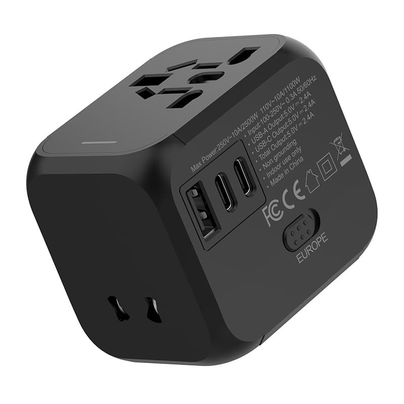 Multi-function Travel Adapter Converter Socket, UK/AU/EU/US Plug, 176N Travel Charger