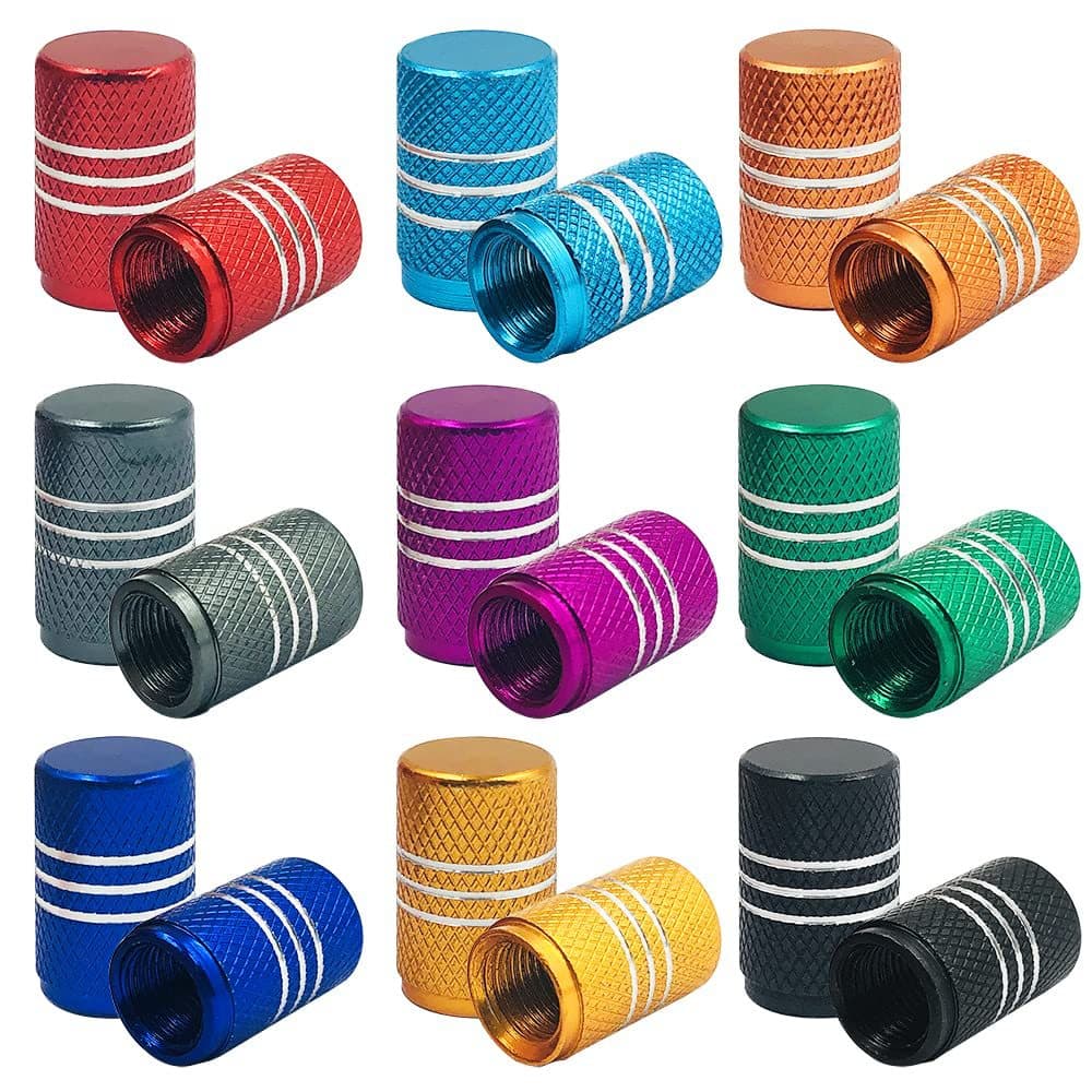 Colorful car tire aluminum alloy color valve caps car metal valve caps valve caps