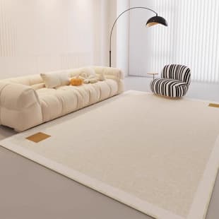 Living Room Carpet, Light Luxury Coffee Table Mat, Cream Style Living Room Rug, High-end Bedside Mat, No-wash Three-proof Floor Mat, Bedroom Carpet