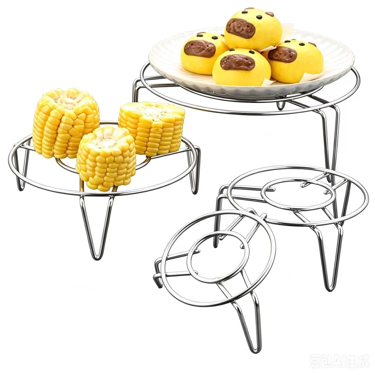 Steaming Rack with Small Feet, Rice Steaming Insulation Rack, Pressure Cooker Steaming Rack, Rice Cooker Short-Leg Steaming Rack, Thickened Water-Separating Steaming Rack