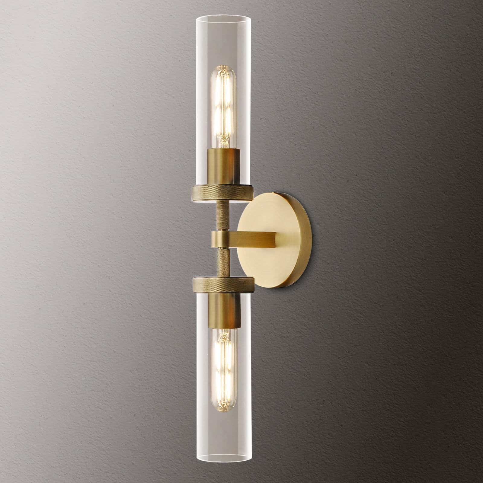 All-Copper Light Luxury RH American Wall Lamp Vintage Hotel Bedroom Living Room Study Bathroom Vanity Mirror Front Hallway Entryway Light