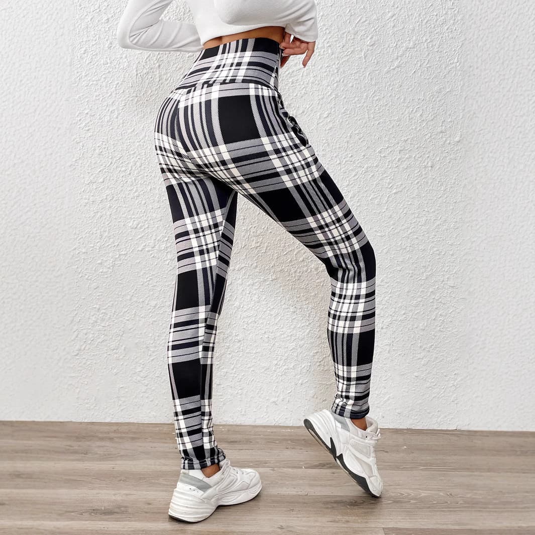 Cross-Border 2025 Extra Thick Sherpa Fleece Printed Leggings Women Winter Fleece-Lined Thickened Outer Wear Pocket High-Waist Warm Cotton Pants