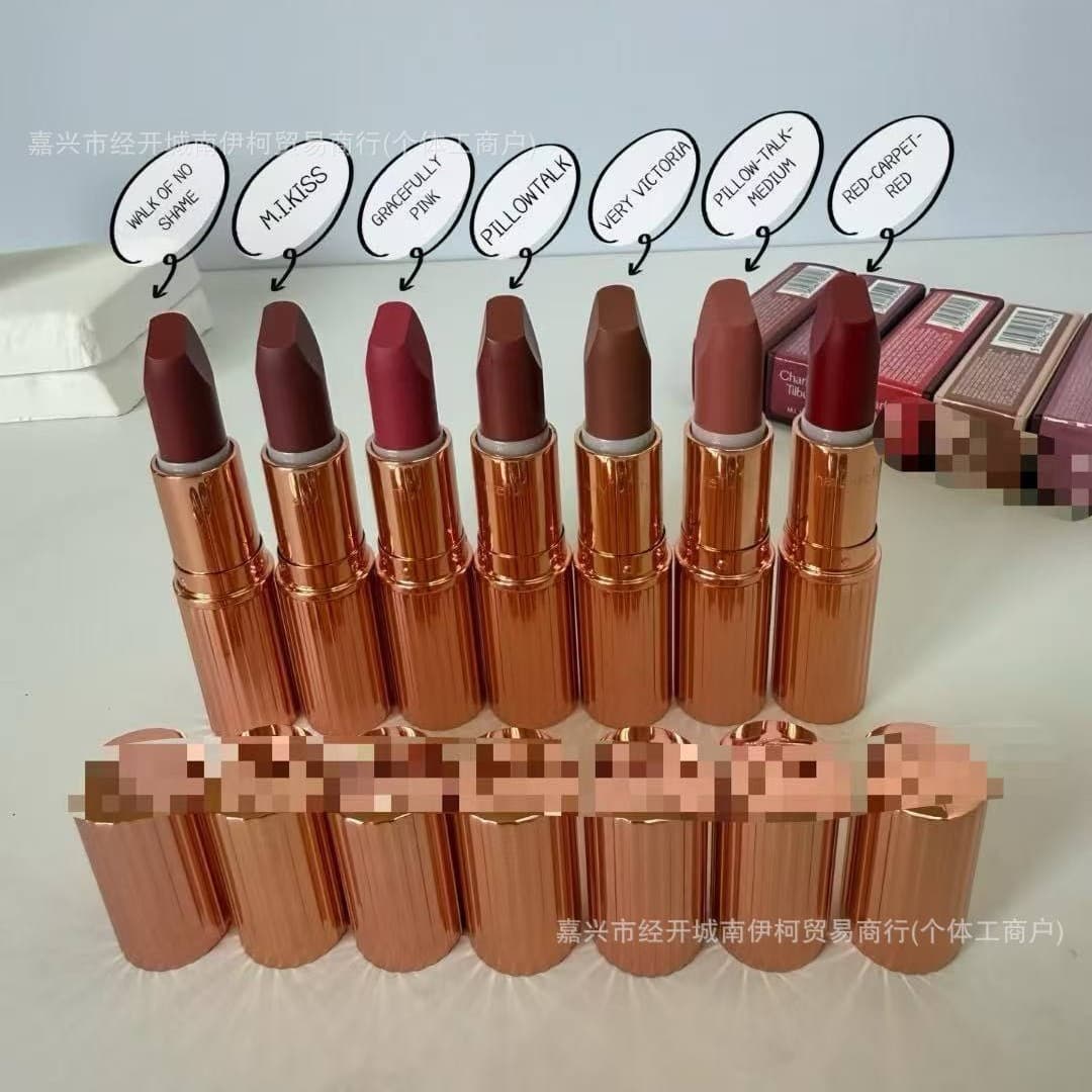 Cross-border Bestseller Little Gold Tube C Brand Lipstick Matte Lipstick 3.5g